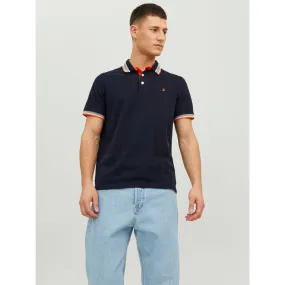 Polo Slim Fit Polo Manches courtes Bleu Marine en coton Drew | 3 Suisses
