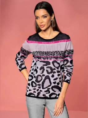 Pull jacquard mélange raffiné de motifs jacquard