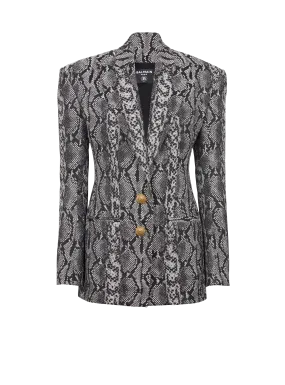 Veste 2 boutons en jacquard python